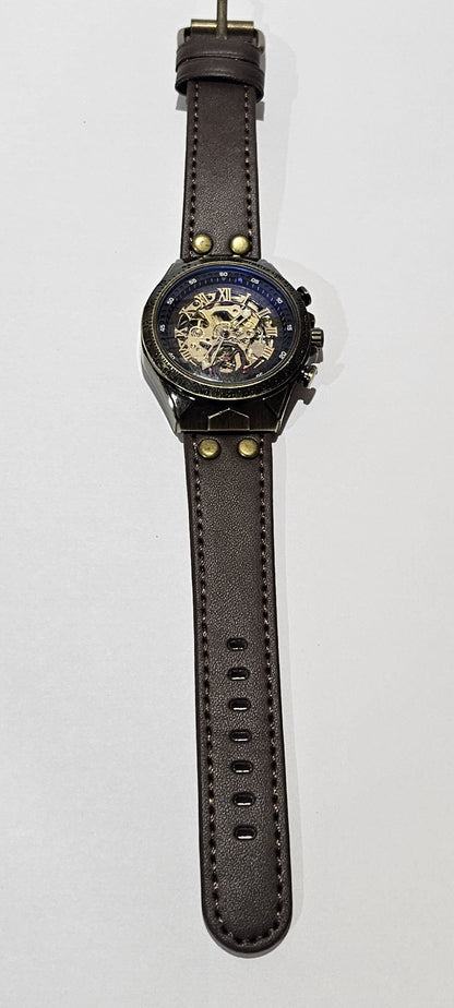 Mens Skeleton Mechanical Watch