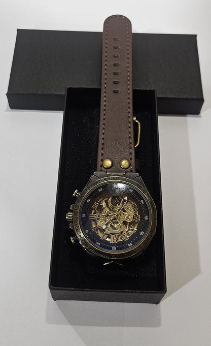 Mens Skeleton Mechanical Watch