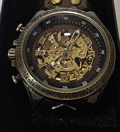 Mens Skeleton Mechanical Watch