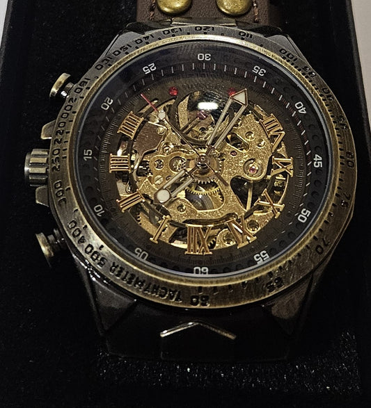 Mens Skeleton Mechanical Watch